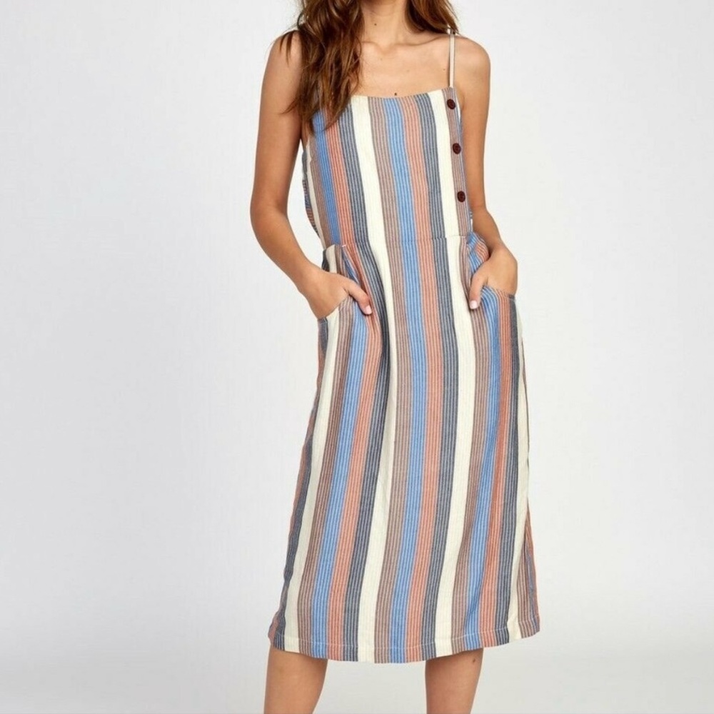RVCA Proxy Woven Striped Dress